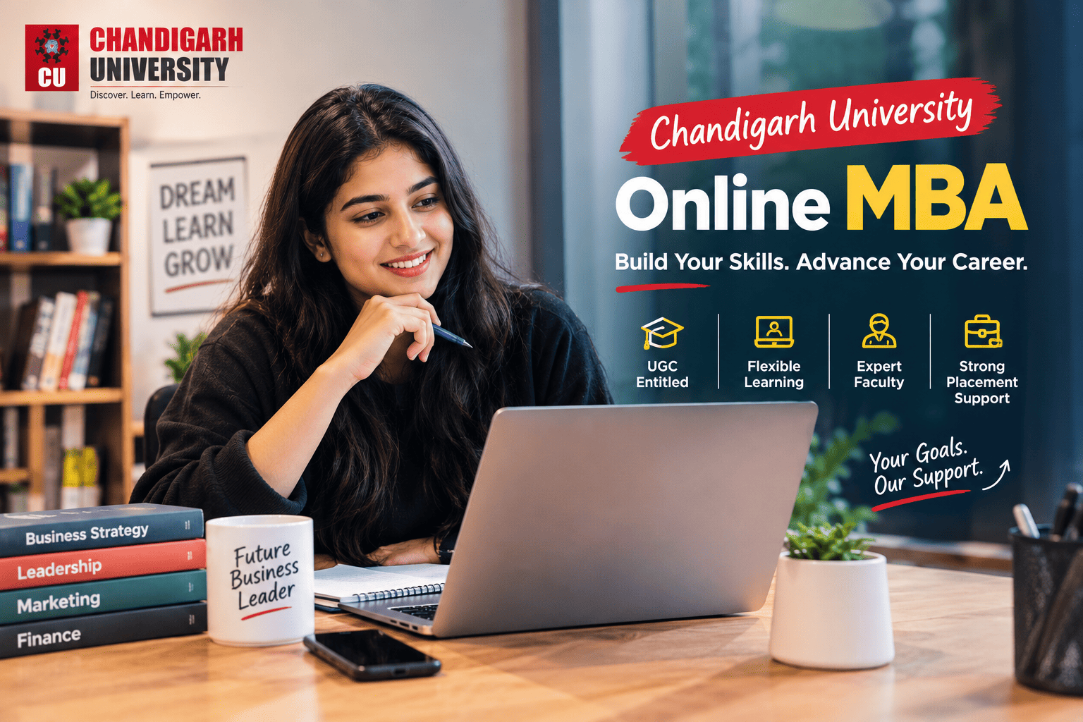 chandigarh univerity online mba fees, admission, review
