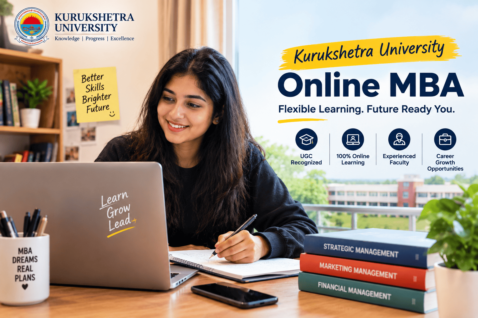kurukshetra online mba admission, fees and review